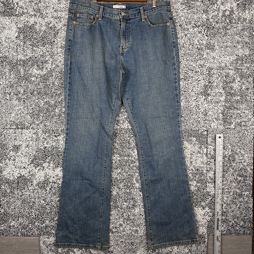 Levis 515 Bootcut Blue Jeans Womens 14L (FITS 35 X 34)